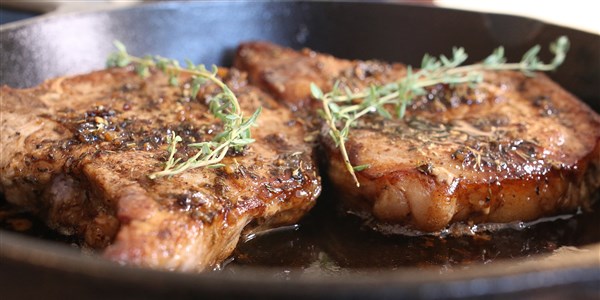 Porc Chops with Sweet and Sour Glaze