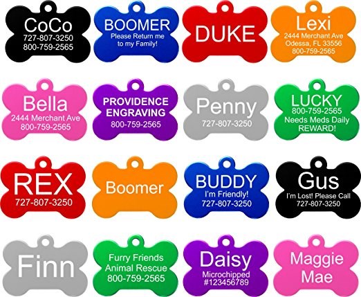providență Engraving Aluminum Pet ID Tags for Cat and Dog