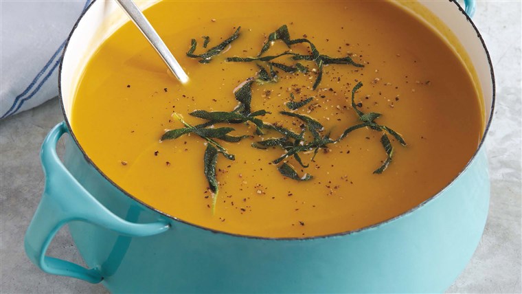 Butternut Squash soup with crispy sage