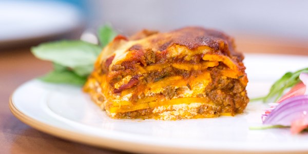 Mažos kalorijos Gluten-Free Sweet Potato Lasagna