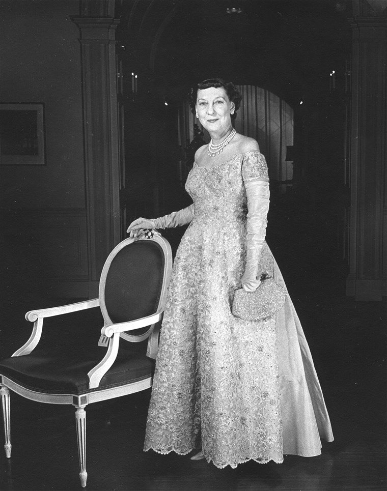  First Lady Eisenhower In Her Ball Gown