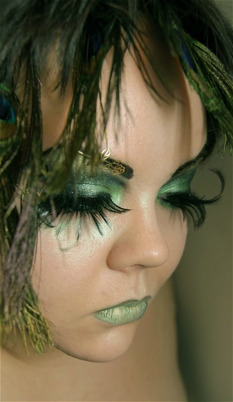 Зелен fairy makeup