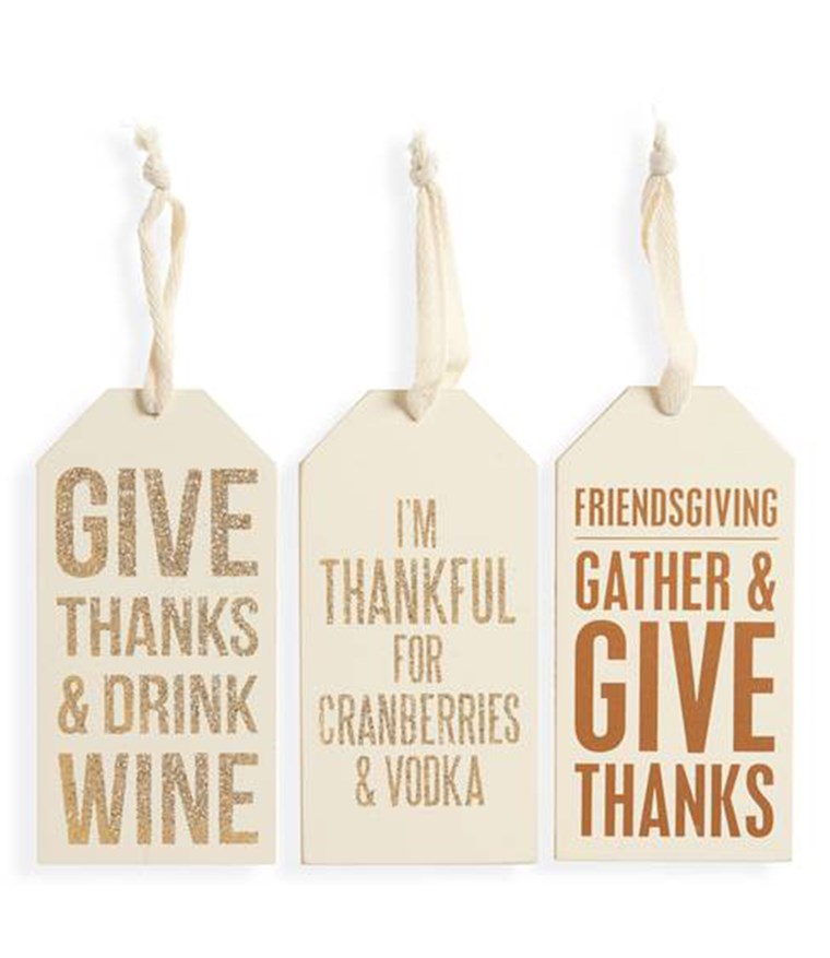 Ziua Recunoștinței wine bottle tags