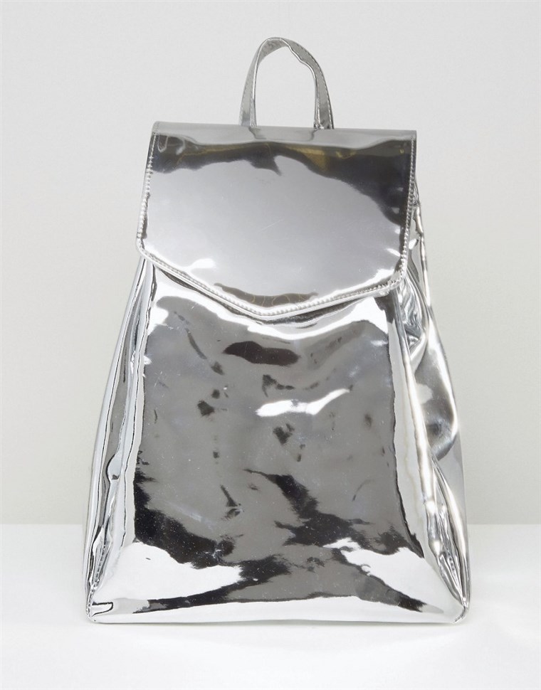 ASOS Metallic High Shine Backpack