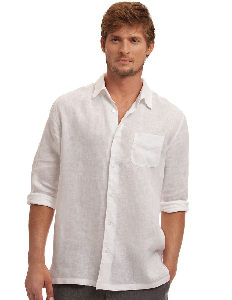 Klasikinis Linen Shirt