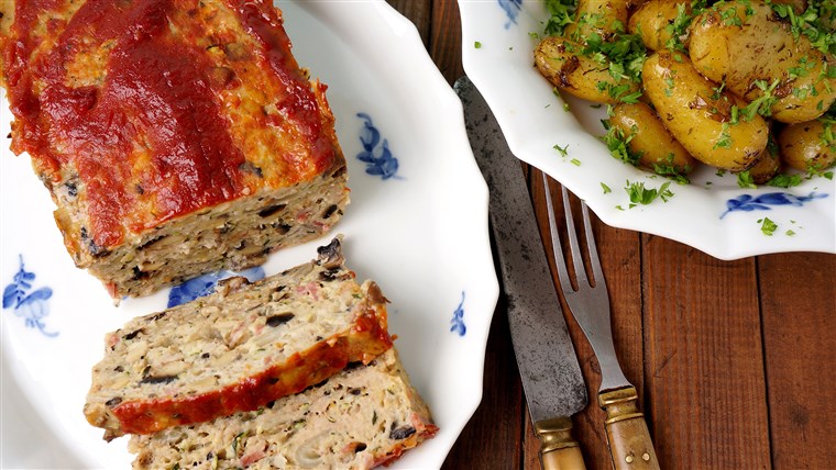 Curcan meatloaf with roasted potatoes