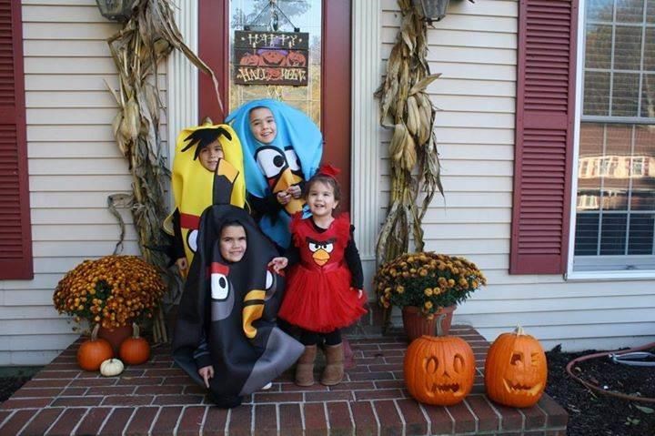 Šeima Halloween Costumes: Angry Birds