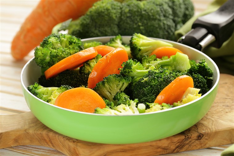 amestecat vegetables with carrots and broccoli tasty garnish; Shutterstock ID 180991424; PO: today.com
