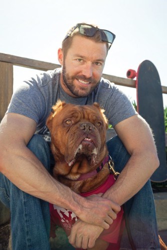 Zachas Skow and Hooch the rescue dog