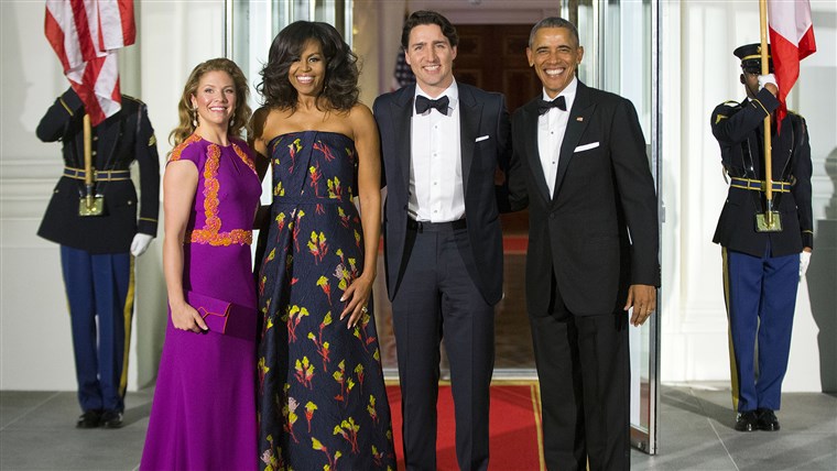 Барак Obama, Justin Trudeau, Michelle Obama, Sophie Gregoire Trudeau