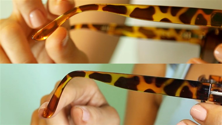 De sharper angle keeps your sunglasses locked behind your ears, so they won't slide down your nose.
