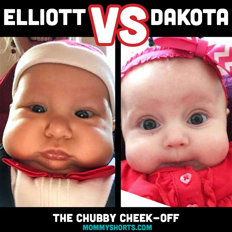 Kūdikis Dakota was knocked out in the first round of voting by Elliott, who became the overall winner of the Chubby Cheek-Off.