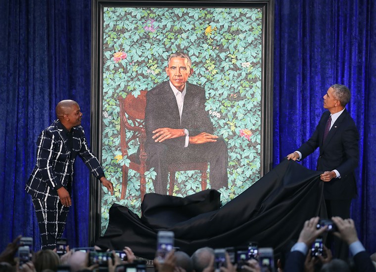 Barackas And Michelle Obama Attend Portrait Unveiling At Nat'l Portrait Gallery