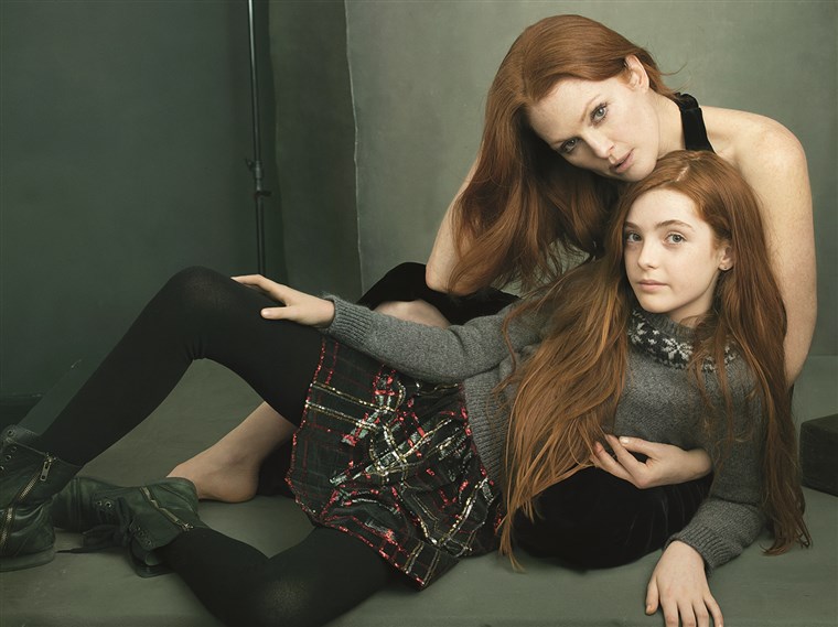 Imagine: Julianne Moore and daughter Liv Freundlich in Vogue.