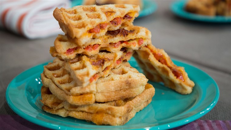 Justinas Chapple's Waffled Bacon & Tomato Grilled Cheese