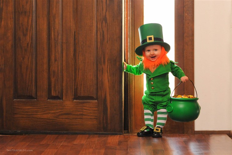 Утах dad Alan Lawrence has created a photo series starring his 6-month-old son Rockwell as a leprechaun.