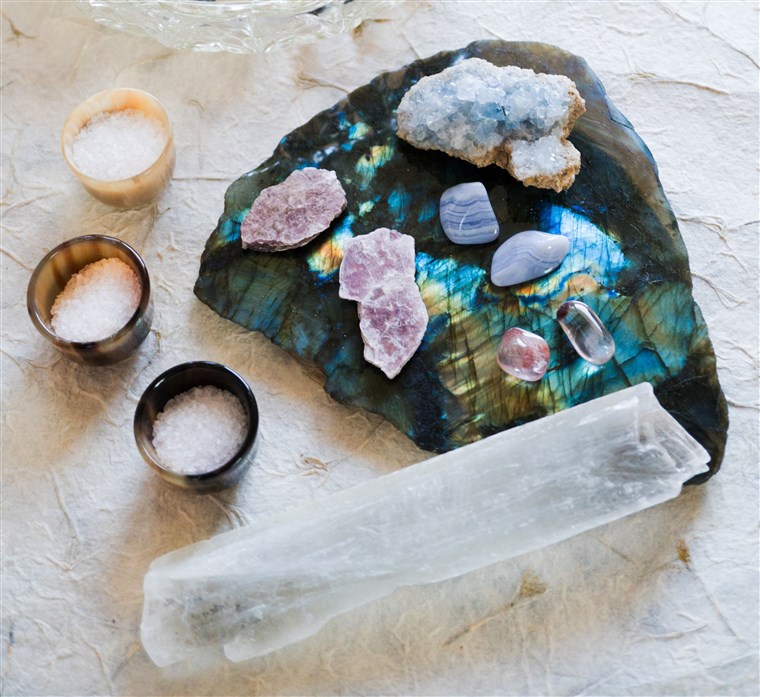 A variety of crystals that are supposed to help with sleep.