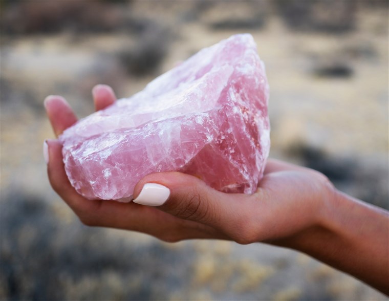 Trandafir quartz, purported to promote determination, commitment and caring.