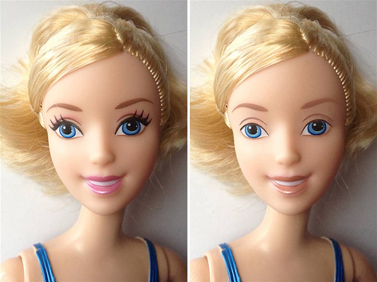 А Disney doll with makeup removed