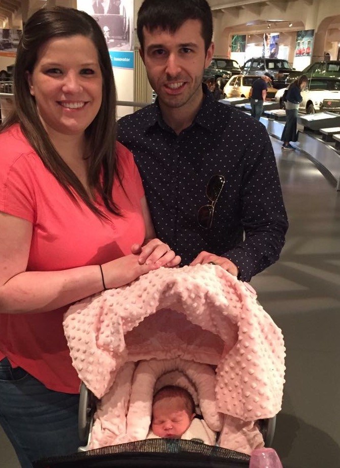 Aaron and Christina DePino welcomed their first child, a daughter named Lexa Rae, on March 28.