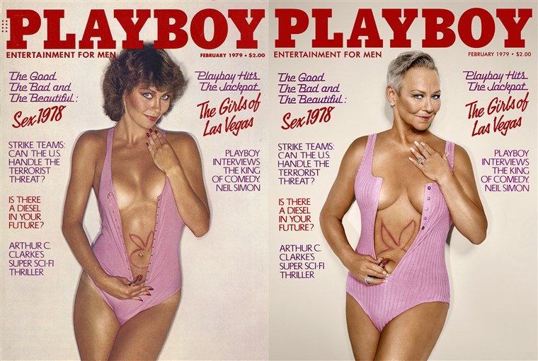 candace Collins re-created her February 1979 Playboy cover.