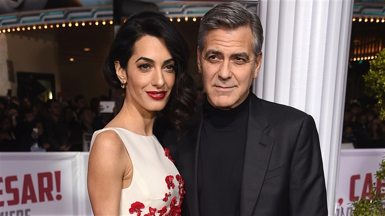 Georgeas Clooney and Amal Clooney