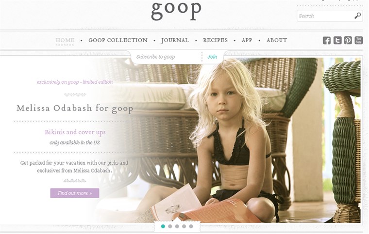 en child bikini on goop.com.