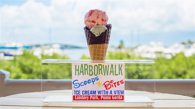 Harborwalk Scoops & Bites Ice Cream in Punta Gorda, FL.