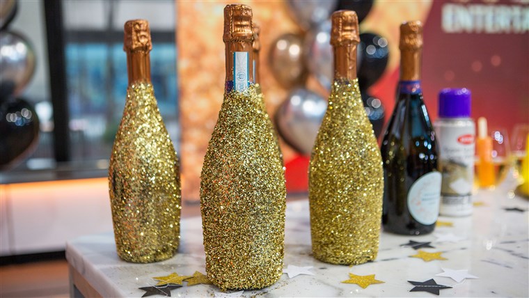 Oskaras party Gold Champagne Bottles