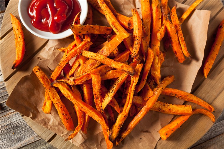 Bakad sweet potato fries