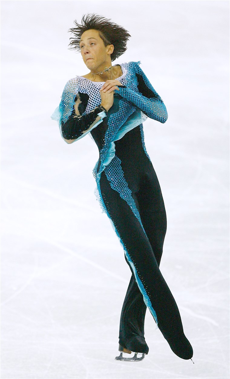 Weir competes in the Men's Free Skate Program Final during Day 6 of the Turin Winter Olympic Games on February 16, 2006.