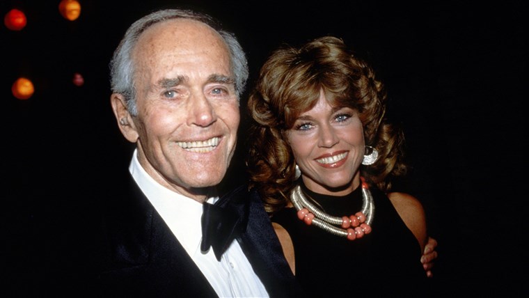 Јане Fonda with father Henry Fonda