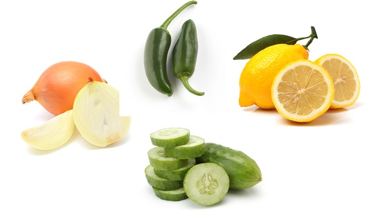 Кате Hudson's Favorite Healthy Snacks: Cucumbers with lots of jalapeño, white onions and lemon juice