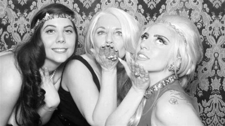 Lady Gaga (right), her mother Cynthia Germanotta (center) and her sister Natali