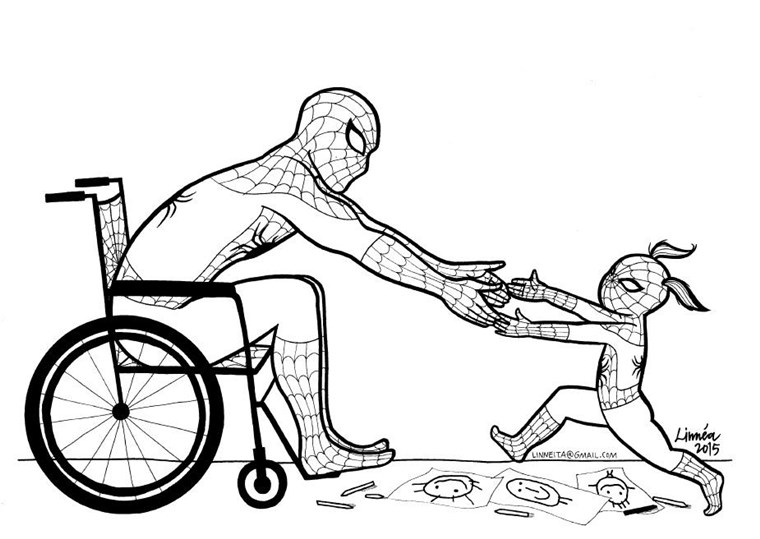 Linnéa Johansson envisioned Spider-Man in a wheelchair.