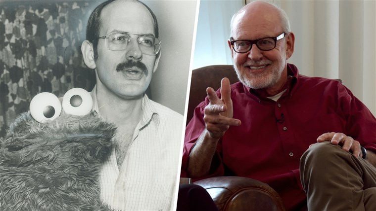  cookie Monster and his companion; Frank Oz; yesterday talked with Star staff writer Sid Adilman / Muppets Talking
