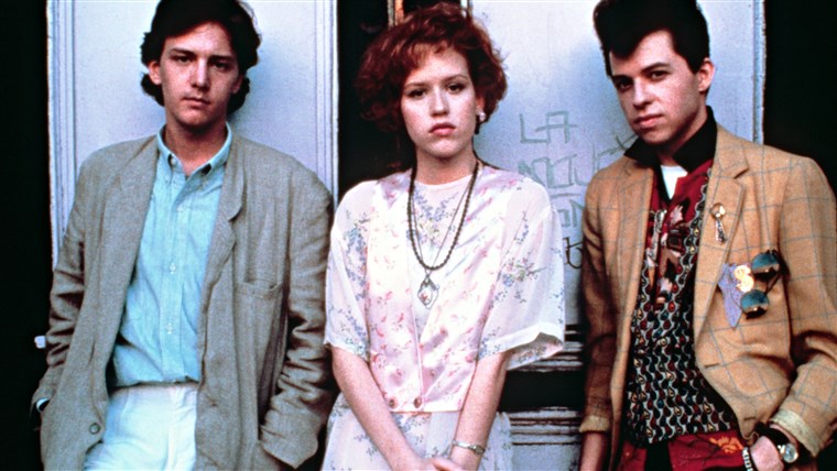 FRUMOS IN PINK, Andrew McCarthy, Molly Ringwald, Jon Cryer, 1986, © Paramount / Courtesy: Everett Collection