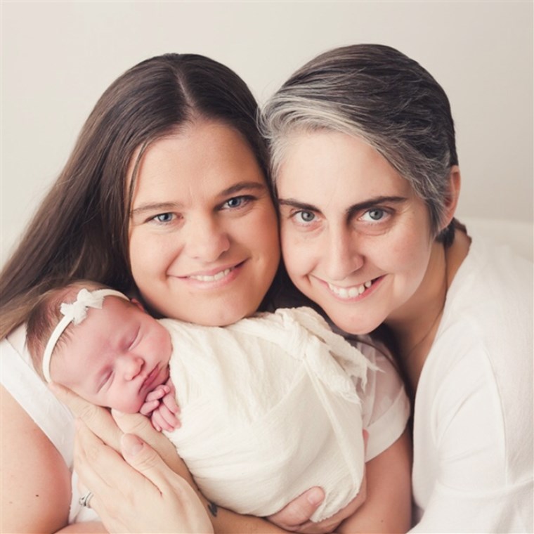 Кимберли and Patricia O'Neill welcomed baby London after four years, seven attempts, three miscarriages and 1,616 shots.