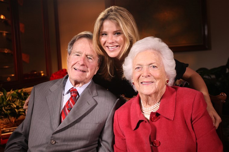 George H. W. Bush, Jenna Bush Hager, and Barbara Bush