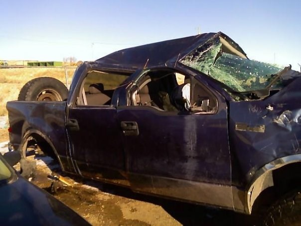 lui Snyder truck after the crash.