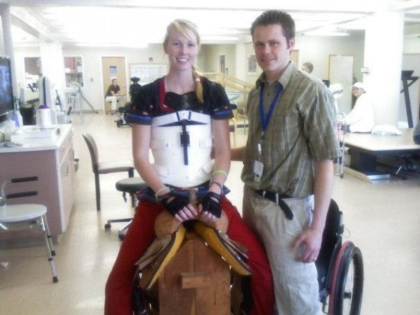 lui Snyder saddle was used during physical therapy.