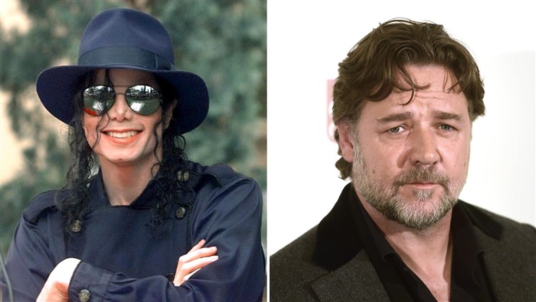 Michaelas Jackson and Russell Crowe.
