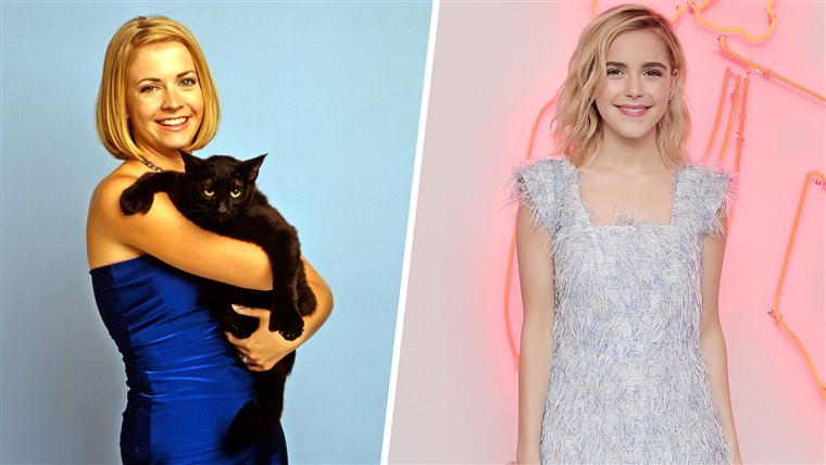Мелиса Joan Hart played Sabrina in the original series, while Kiernan Shipka takes over the role for Netflix's darker reboot.