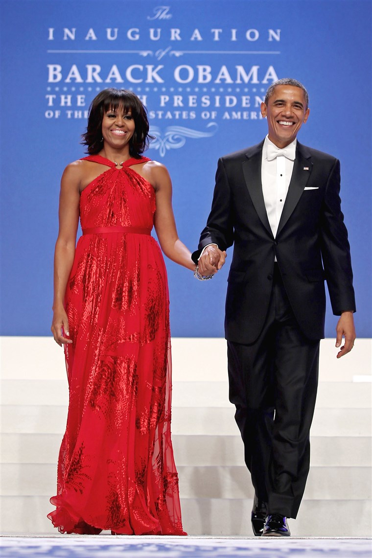 Michelle Obama inauguration red dress
