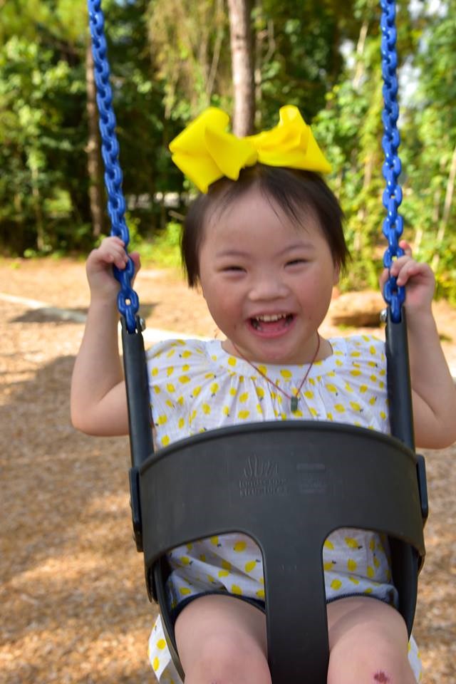 Lucy, a 6-year-old with Down Syndrome, was adopted by Audrey and Brent Shook