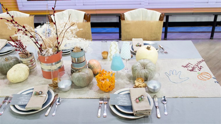 Žavinga Thanksgiving table decorations