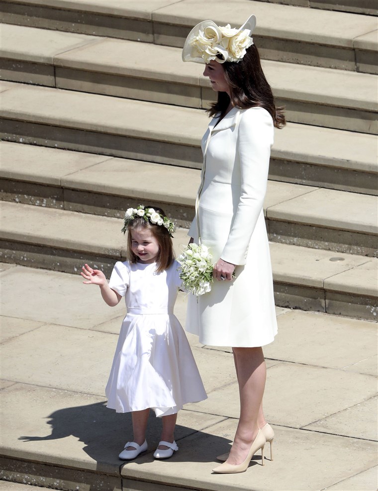 Princesė Charlotte with her mother, Duchess Kate.