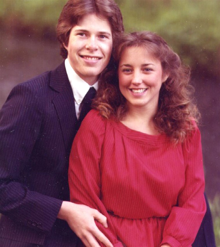 Innan 19 kids: Michelle and Jim Bob Duggar before their marriage in 1984.