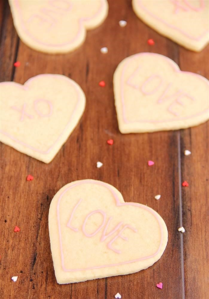 Скинни Heart-Shaped Sugar Cookies