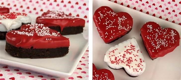 Срце Shaped Brownies